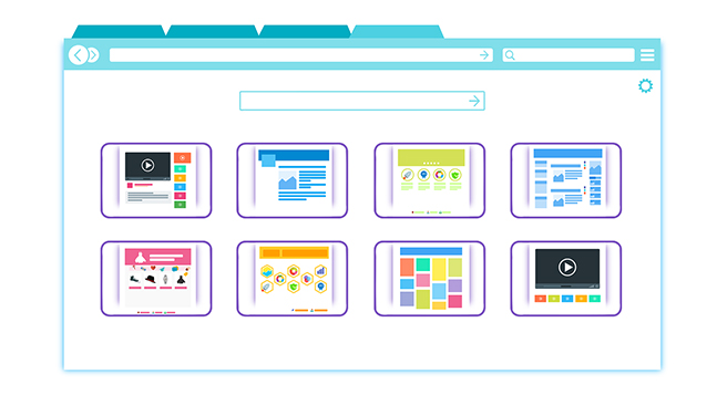 Desktop computer vector image