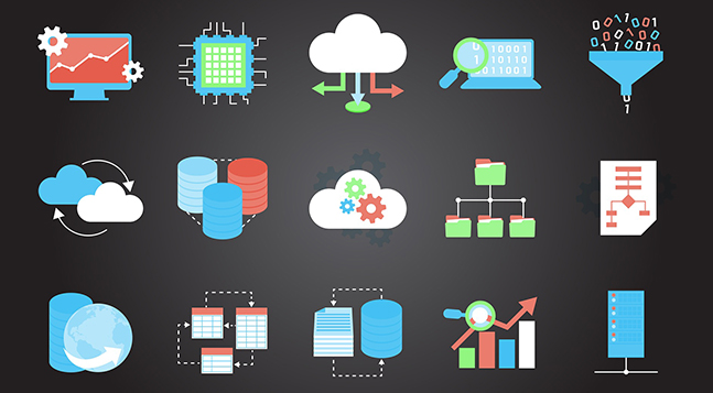 Desktop computer vector image