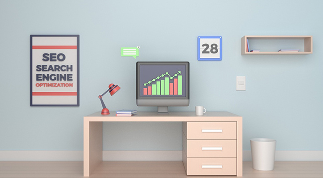 Desktop computer vector image